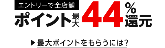 ポイント最大44%還元！