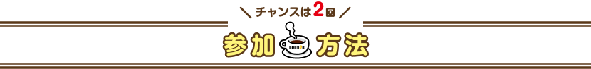 チャンスは2回 参加方法