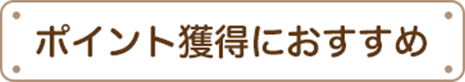 ポイント獲得におすすめ