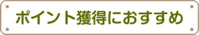 ポイント獲得におすすめ