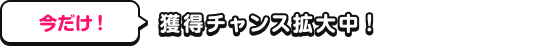今だけ！獲得チャンス拡大中！