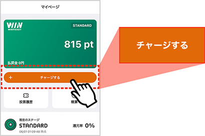チャージする