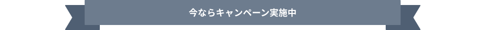 今ならキャンペーン実施中